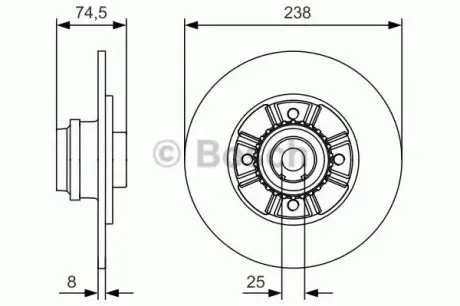 Тормозной диск BOSCH 0986479760