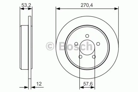 Тормозной диск BOSCH 0986479A80