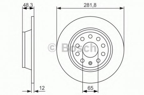 Тормозной диск BOSCH 0986479B93 (фото 1)