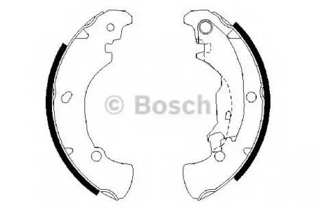 Комплект гальмівних колодок BOSCH 0986487560