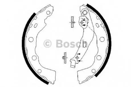 Комплект гальмівних колодок BOSCH 0986487577