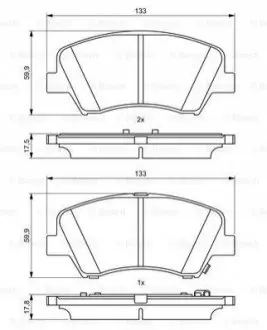 Колодки торм.пер. Hyudai i30/Veloster/Kia Ceed 13- BOSCH 0986494712