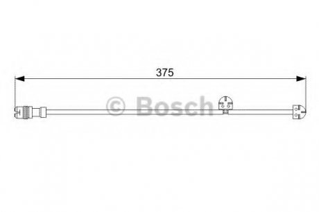 Датчик зносу гальмівних колодок (передніх) (R) Porsche 911 (997) 04-08 (L=375mm) 1 987 473 024 BOSCH 1987473024 (фото 1)
