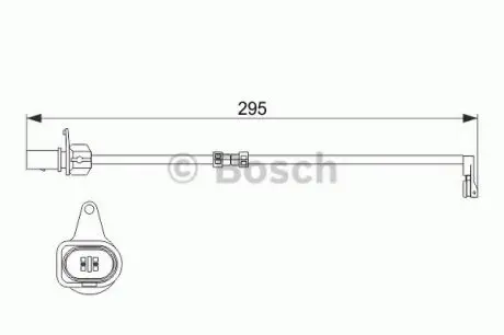 Сигнализатор, износ тормозных колодок BOSCH 1987474508
