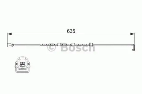 Сигналізатор, знос гальмівних колодок BOSCH 1987474515