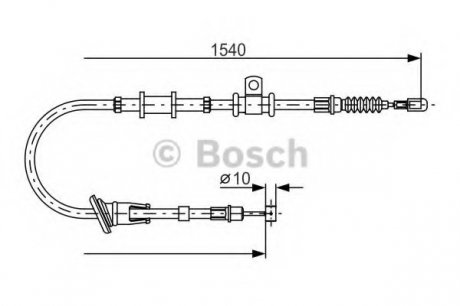 Трос, стояночная тормозная система BOSCH 1987482065 (фото 1)