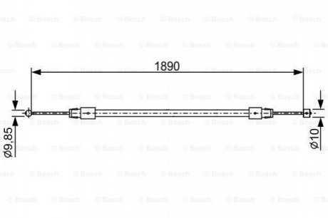 Трос, стоянкова гальмівна система BOSCH 1987482444 (фото 1)