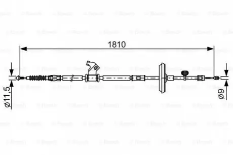 Трос ручного гальма 1 987 482 507 BOSCH 1987482507