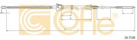 Трос, стояночная тормозная система COFLE 107136