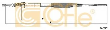 Трос, стоянкова гальмівна система COFLE 107481