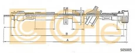 Трос спидомера MB W124 (механика 5-ступенчатая)) COFLE S05005