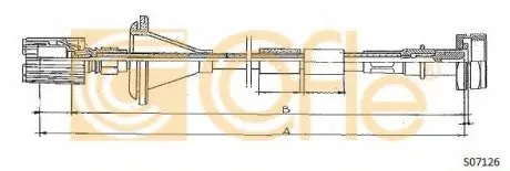 Трос спидометра Fiat Ducato 94-01 (с накруткой).)L-1410mm COFLE S07126