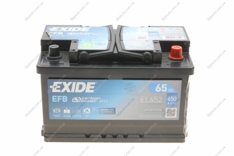 Стартерная аккумуляторная батарея, Стартерная аккумуляторная батарея EXIDE EL652 (фото 1)