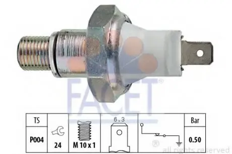 Датчик тиску оливи Ford Scorpio/Land Rover 2.4/2.5 TD/TDI 85-01 7.0119 FACET 70119 (фото 1)
