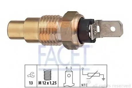 Датчик температури Almera/Micra/Primera 1.0-3.0 90- 7.3121 FACET 73121