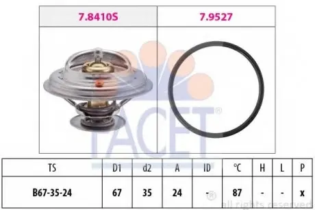 Термостат, охлаждающая жидкость FACET 78410