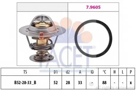 Термостат, охлаждающая жидкость FACET 78412