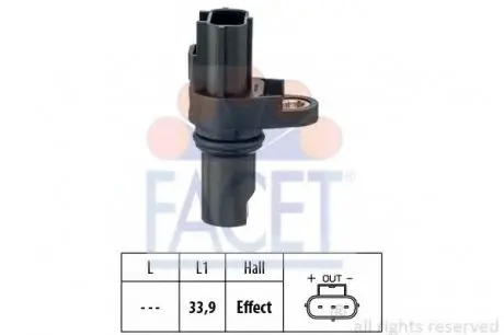 Датчик положення колінвала Ford Transit 2.0-3.2 i/DI/TDE/TDCi 00-> 9.0745 FACET 90745 (фото 1)