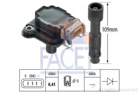 Котушка запалювання FACET 96254