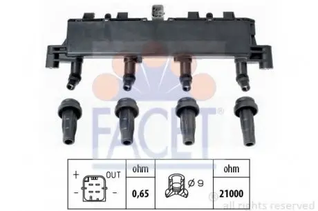 Катушка зажигания FACET 96305