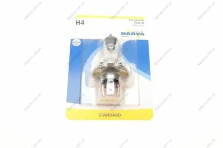 Автолампа H4 P43t-38 55 W 60 W прозрачная NARVA 488814000 (фото 1)