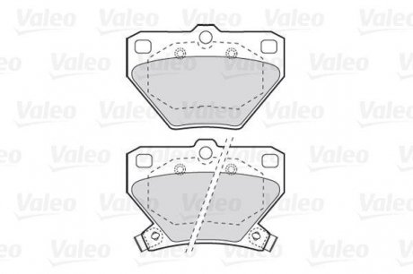 Комплект гальмівних колодок, дискове гальмо Valeo 301577