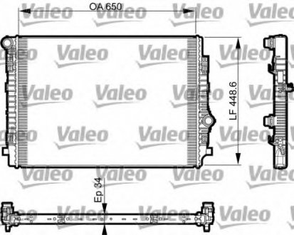 Радіатор охолодження двигуна Valeo 735549 (фото 1)