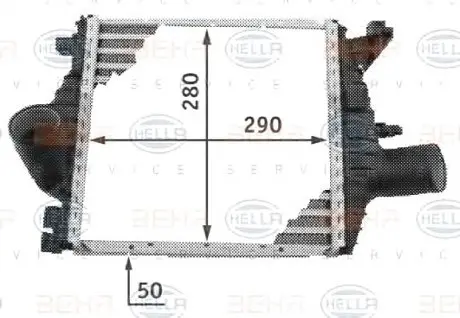 Радиатор интеркулера Vito (638) 2.2CDI 96-03 8ML376724-121 BEHR 8ML376724121