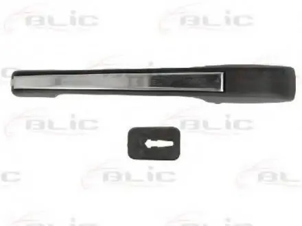 Ручка дверей задн Прав (зовнішн, хром/чорний) VW GOLF II, JETTA II 08.83-07.92 6010-01-016404P BLIC 601001016404P
