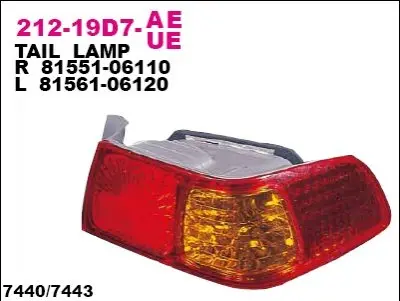 Задний фонарь, правый 212-19D7R-UE DEPO 21219D7RUE