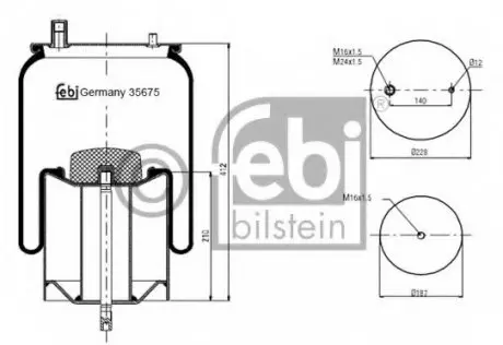 Кожух пневматичної ресори FEBI BILSTEIN 35675