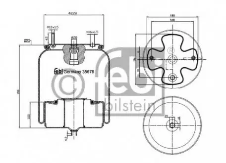 Кожух пневматичної ресори FEBI BILSTEIN 35678