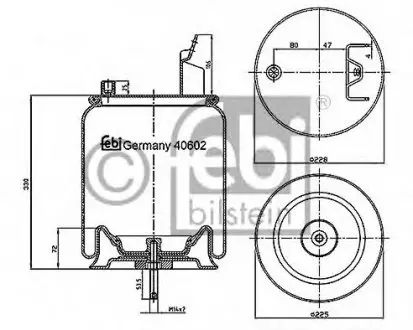 Кожух пневматичної ресори FEBI BILSTEIN 40602