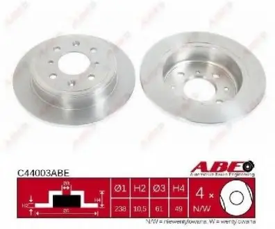 Тормозной диск ABE C44003ABE