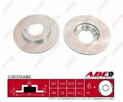 Гальмівний диск ABE C30326ABE