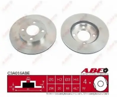 Гальмівний диск ABE C3A016ABE