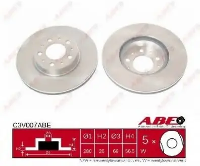 Тормозной диск ABE C3V007ABE