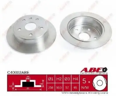 Гальмівний диск ABE C40002ABE