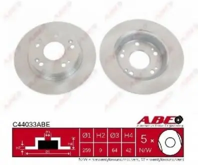 Гальмівний диск ABE C44033ABE