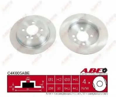 Гальмівний диск ABE C4K005ABE