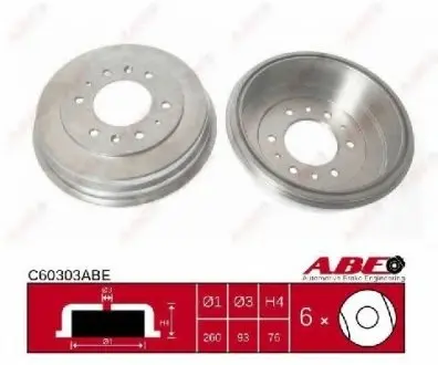 Гальмівний барабан ABE C60303ABE