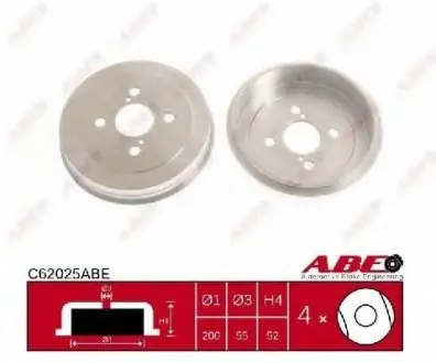 Тормозной барабан ABE C62025ABE