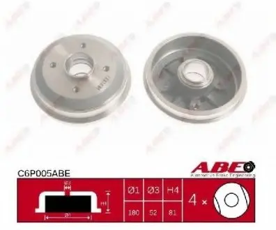 Гальмівний барабан ABE C6P005ABE