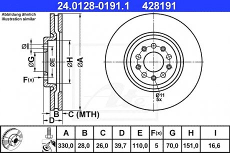 Тормозной диск ATE 24012801911 (фото 1)