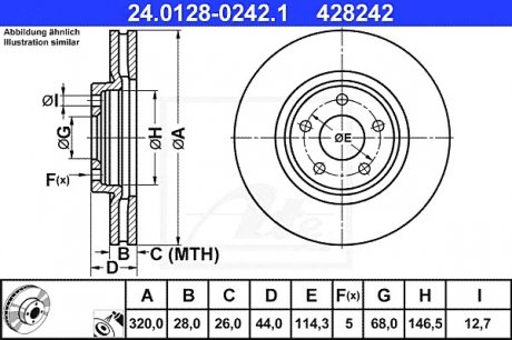 Тормозной диск ATE 24012802421 (фото 1)