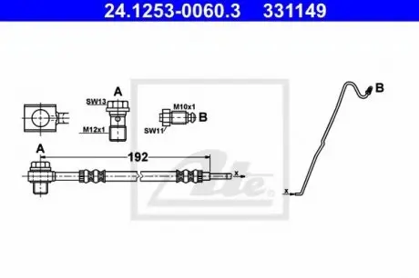 Тормозной шланг ATE 24125300603