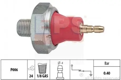 Датчик тиску масла Honda Accord 00-/Nissan Sunny 82-/Opel Vectra B 95-/Rover 400 90- EPS 1800015