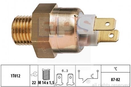 Термовыключатель вентилятора радиатора 1 850 146 EPS 1850146