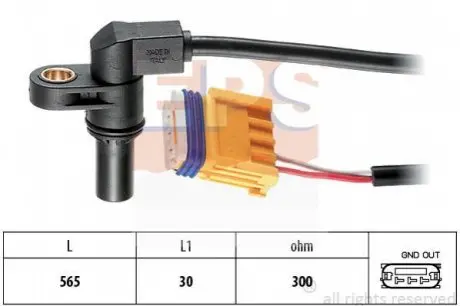 Датчик положения к/вала Cirtoen C3, C4, C5, C8 /Peugeot 307, 308, 407 /Renault Megane, Laguna 1.6-1.8-1.9 96- EPS 1953469