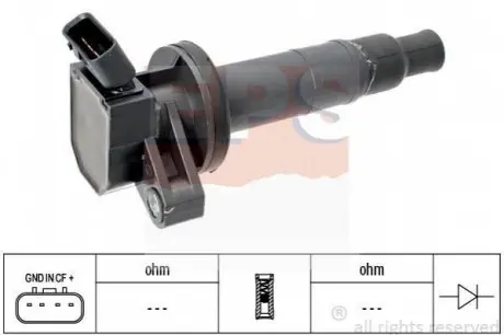 Катушка зажигания Toyota Corolla 1.4 (4ZZ-FE) 02.00-01.02/Rav 4 1.8VVTi 00- EPS 1970461